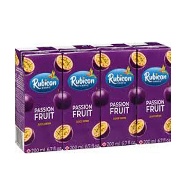 Rubicon Passion Fruit Juice 4 x 200ml packs